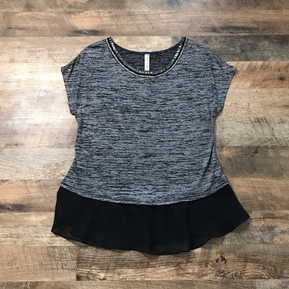PerSeption Concept Women’s Short Sleeve Blouse Size Medium